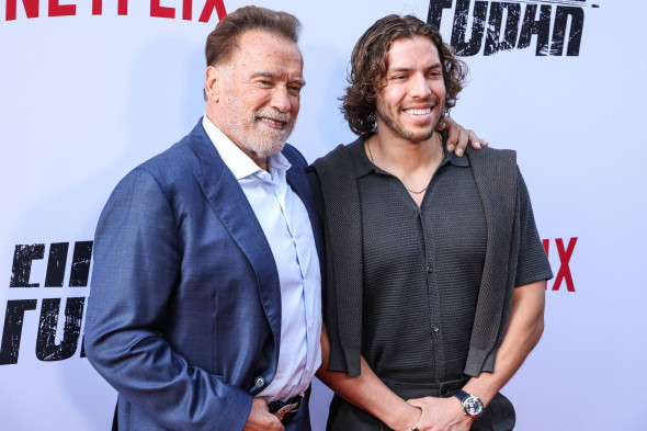 Joseph Baena și Arnold Schwarzenegger/ Profimedia