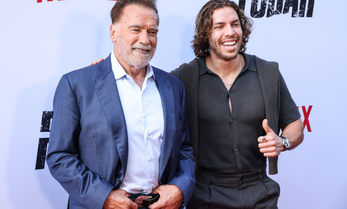 Joseph Baena și Arnold Schwarzenegger/ Profimedia