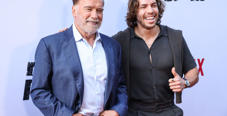 Joseph Baena și Arnold Schwarzenegger/ Profimedia