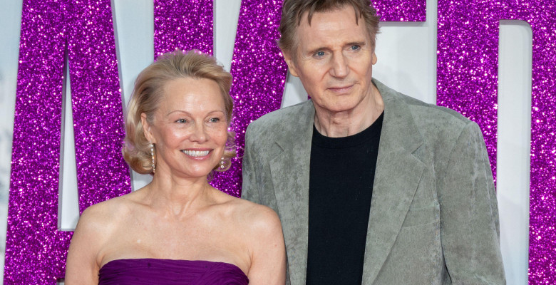 Pamela Anderson și Liam Neeson/ Profimedia