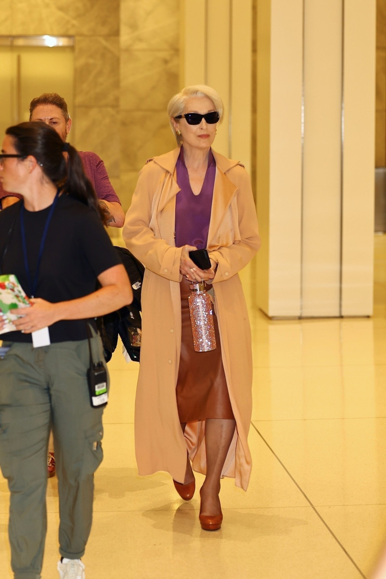 Meryl Streep arrives on the set of "The Devil Wears Prada 2" in NYC