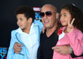 Vin Diesel, alături de copiii lui/ Profimedia