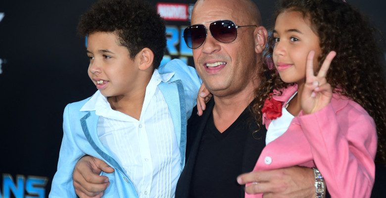 Vin Diesel, alături de copiii lui/ Profimedia