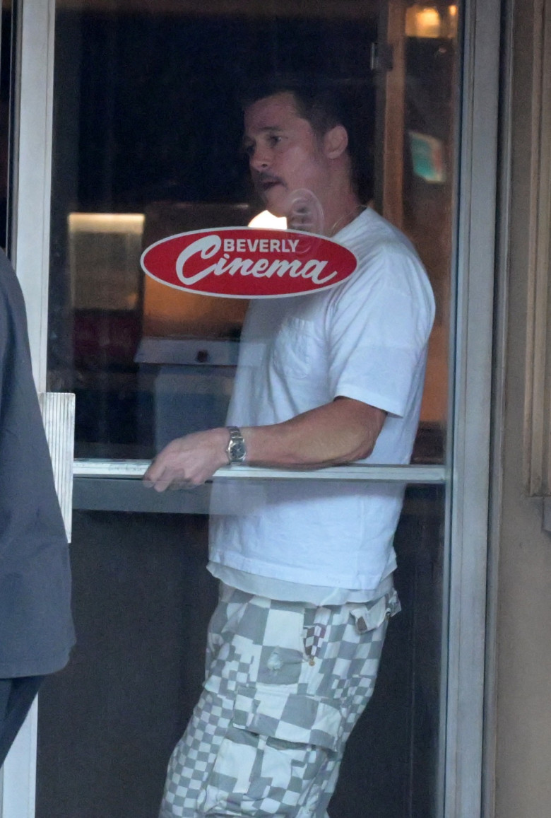 Brad Pitt filming in Los Angeles