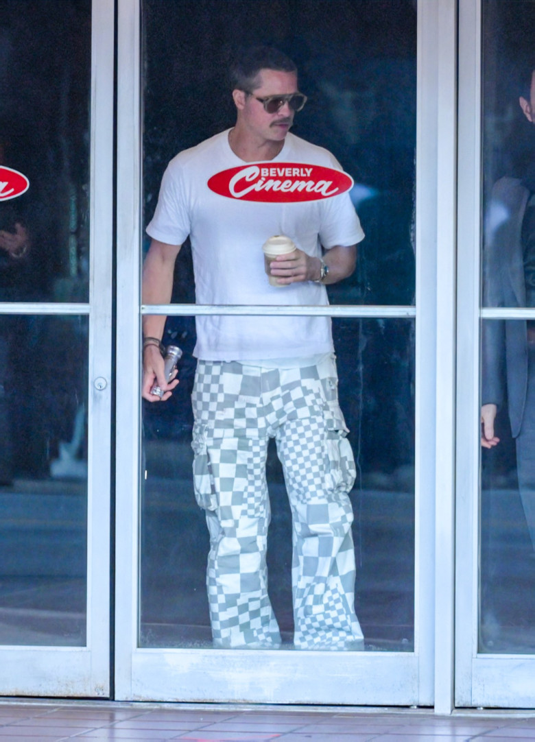 Brad Pitt filming in Los Angeles