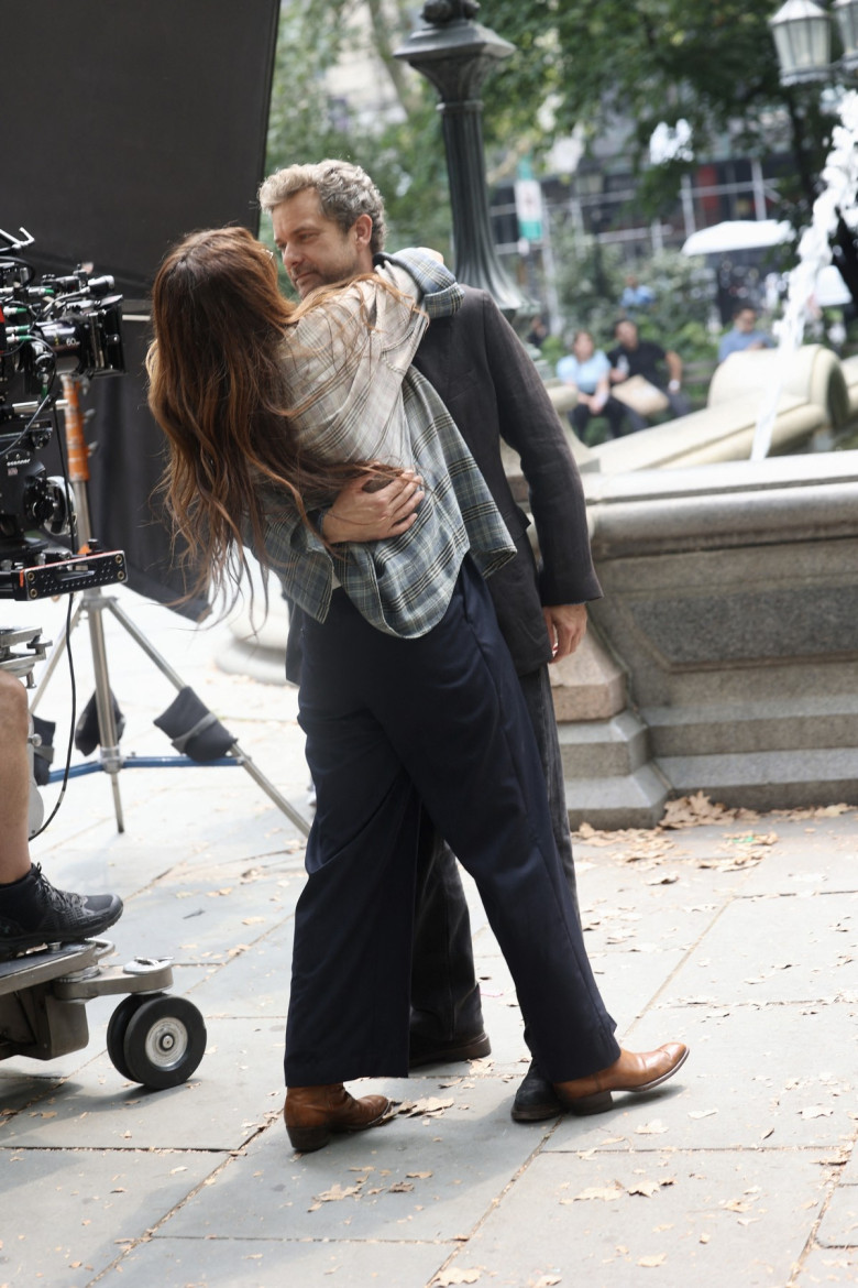 Katie Holmes , Joshua Jackson dance in between scenes filming “Happy Hours” which Holmes produced , Wrote, directs and stars in. Constance Wu also stars