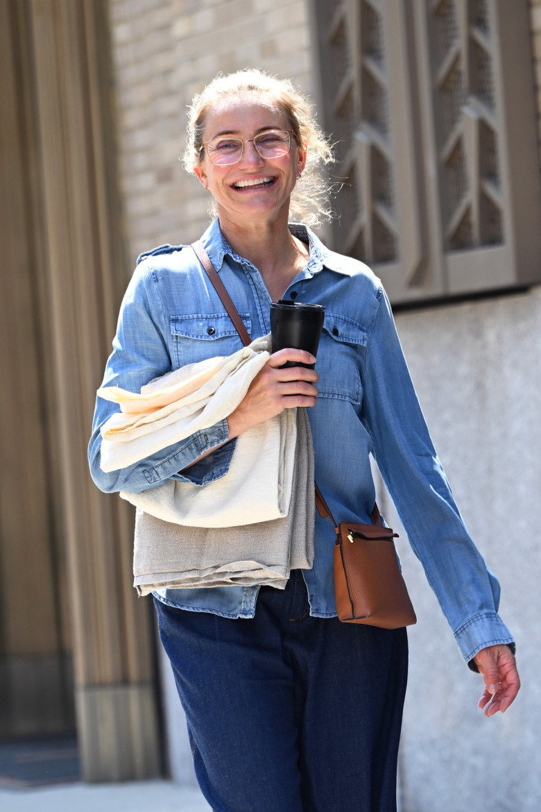 EXCLUSIVE Cameron Diaz Rocks Double Denim In New York
