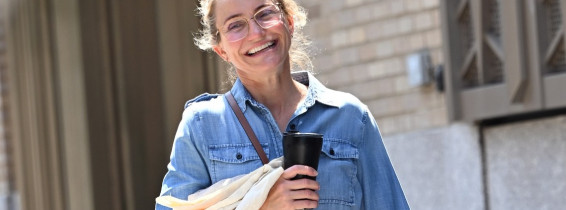 EXCLUSIVE Cameron Diaz Rocks Double Denim In New York