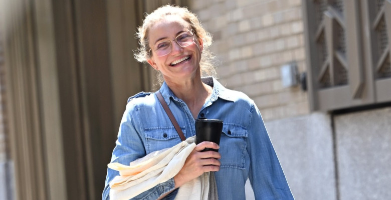 EXCLUSIVE Cameron Diaz Rocks Double Denim In New York