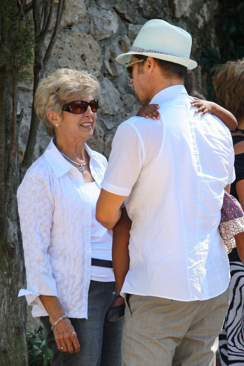 **STOCK PHOTOS** Brad Pitt, his daughter Zahara, and the actor's Parents visit the Maeght Foundation.
