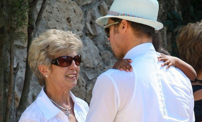 **STOCK PHOTOS** Brad Pitt, his daughter Zahara, and the actor's Parents visit the Maeght Foundation.