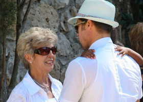 **STOCK PHOTOS** Brad Pitt, his daughter Zahara, and the actor&apos;s Parents visit the Maeght Foundation.
