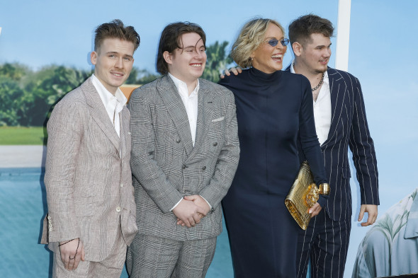 Sharon Stone alături de fiii săi/ Profimedia