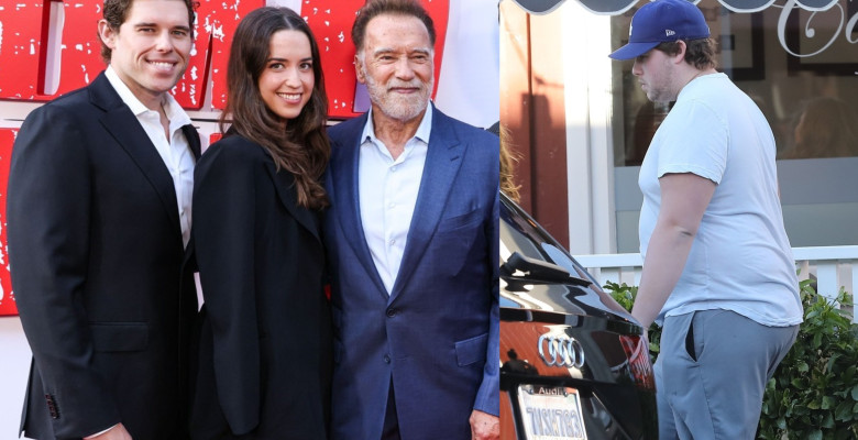 Christopher Schwarzenegger, alături de sora lui, Christina, și tatăl lor, Arnold Schwarzenegger