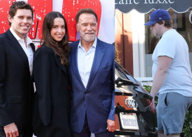 Christopher Schwarzenegger, alături de sora lui, Christina, și tatăl lor, Arnold Schwarzenegger
