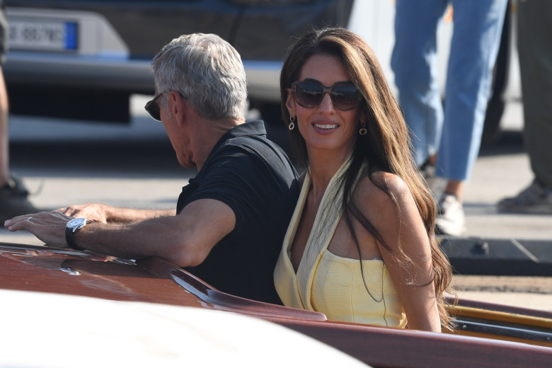 George Clooney And Amal Clooney Are Seen Arriving Into Venice For Venice Film Festival - 26 Aug 2025