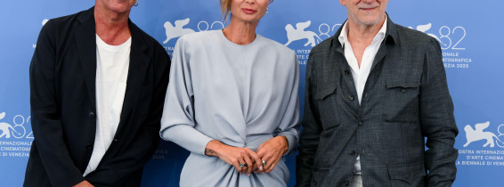 Venice, 82nd Venice International Film Festival 2025 - day 1 - photocall of the film La Grazia. In the photo: Paolo Sorrentino, Anna Ferzetti, Toni Servillo