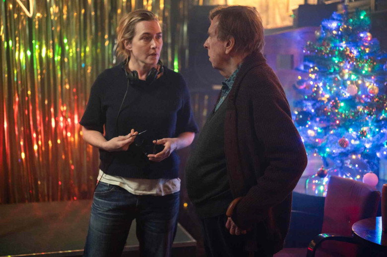 Kate Winslet on the set of 'Goodbye June'.