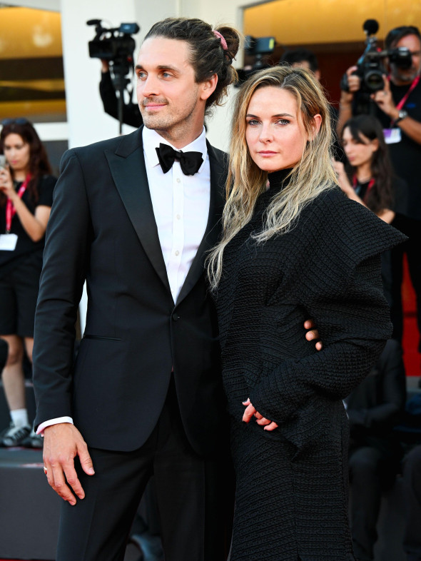 Venice, Italy. 03rd Sep, 2025. evening 7 - red carpet of the film A House Of Dynamite In the photo: Rory St. Clair Gainer and Rebecca Ferguson Credit: Independent Photo Agency/Alamy Live News