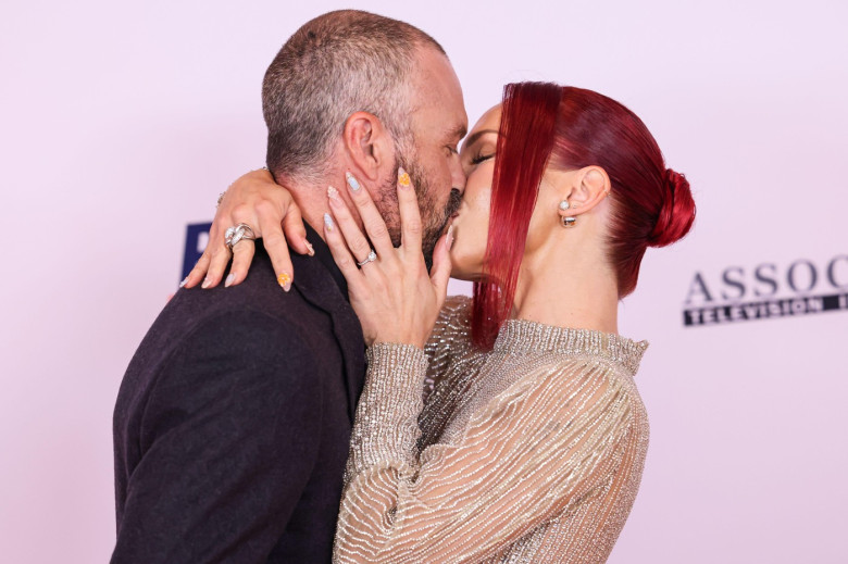CENTURY CITY, LOS ANGELES, CALIFORNIA, USA - MAY 16: Brian Austin Green and fiancé Sharna Burgess arrive at the 32nd Annual Race To Erase MS Gala 2025 held at the Fairmont Century Plaza on May 16, 2025 in Century City, Los Angeles, California, United Stat