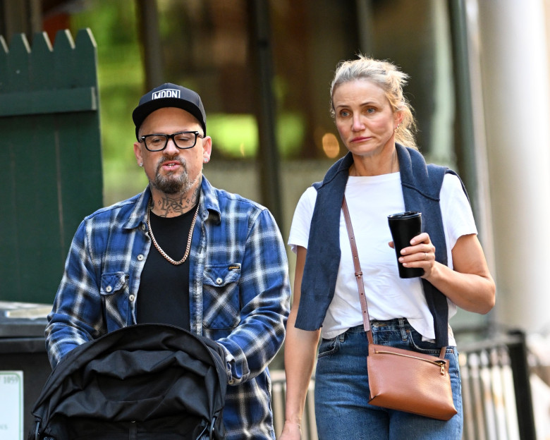 EXCLUSIVE Cameron Diaz And Benji Madden Spotted Out With Son Cardinal