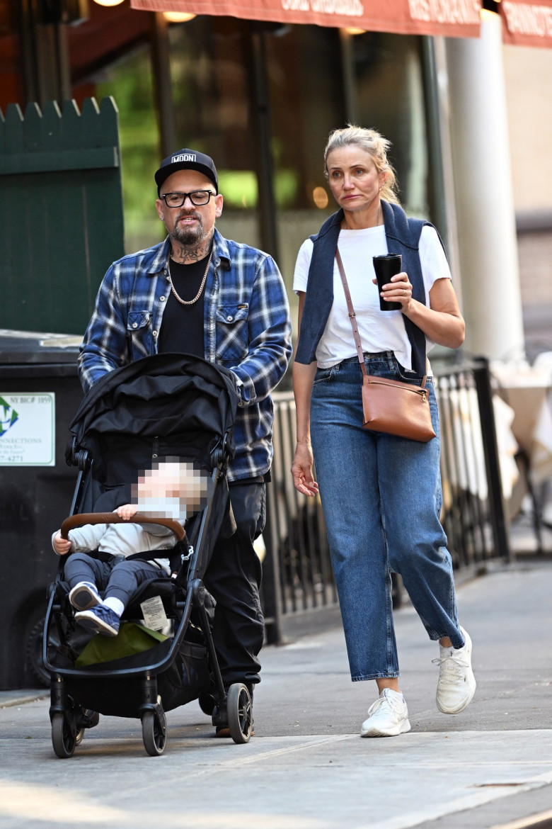 EXCLUSIVE Cameron Diaz And Benji Madden Spotted Out With Son Cardinal