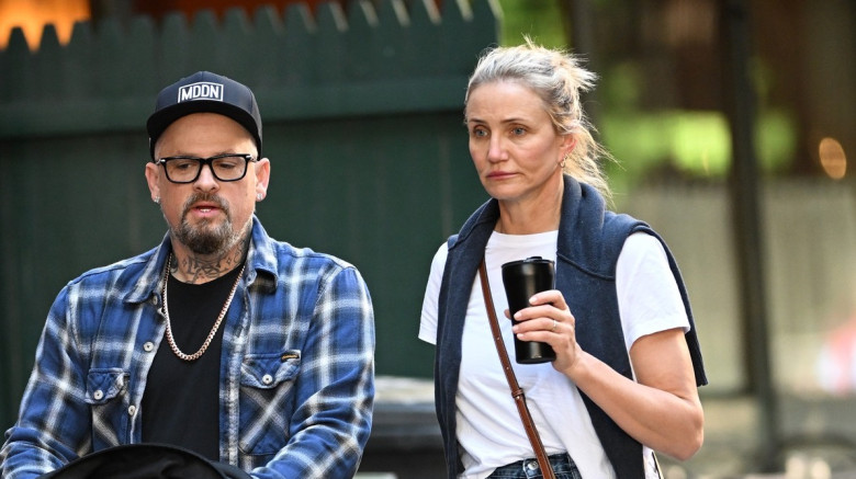 EXCLUSIVE Cameron Diaz And Benji Madden Spotted Out With Son Cardinal