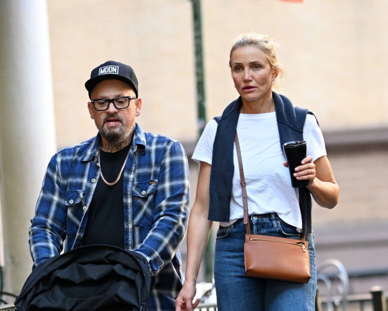 EXCLUSIVE Cameron Diaz And Benji Madden Spotted Out With Son Cardinal