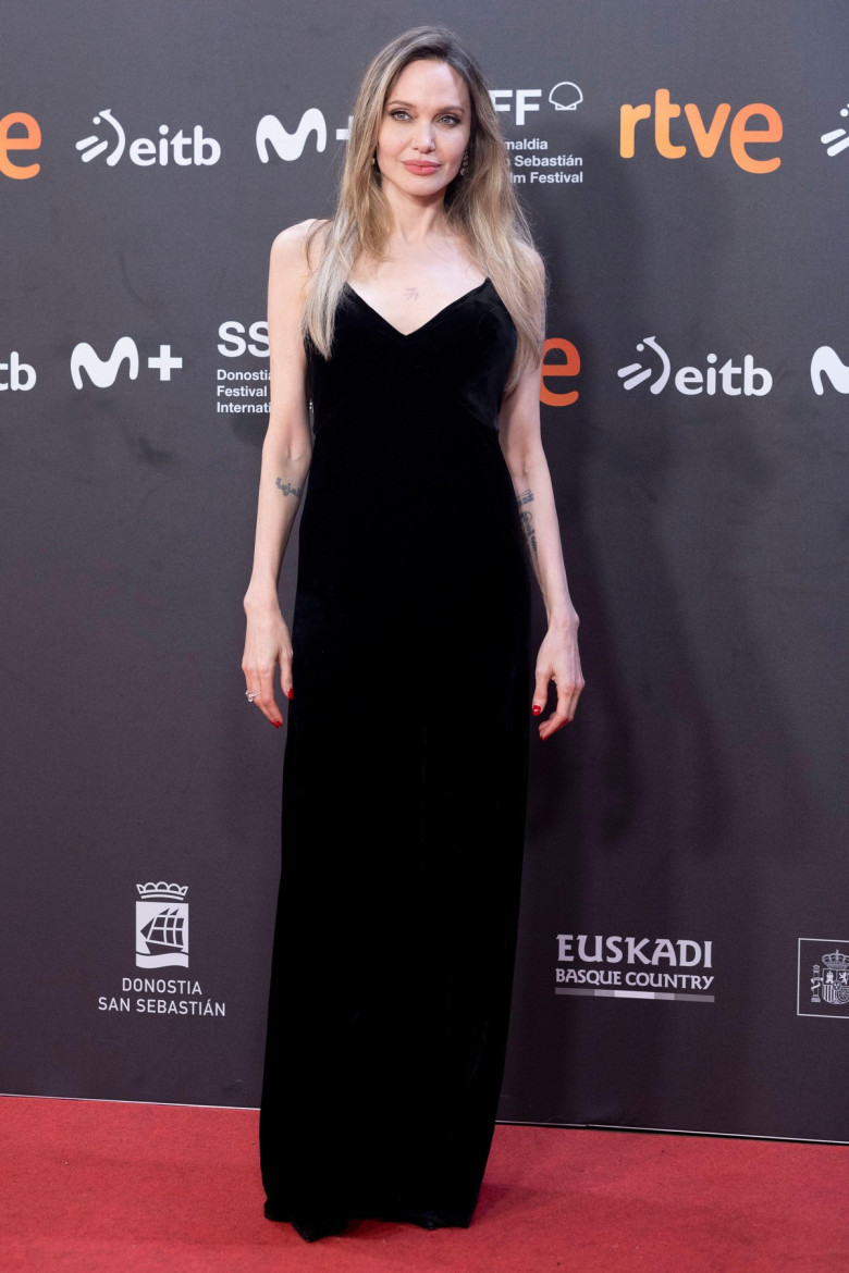 Angelina Jolie attended "Couture" Red Carpet during 73st San Sebastian International Film Festival at Kursaal Palace on September 22, 2025 in Donostia / San Sebastian, Spain.