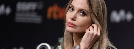 Angelina Jolie attended "Couture" the press conference during 73st San Sebastian International Film Festival at Kursaal Palace on September 22, 2025 in Donostia / San Sebastian, Spain.