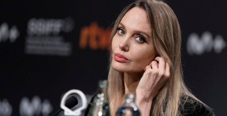 Angelina Jolie attended "Couture" the press conference during 73st San Sebastian International Film Festival at Kursaal Palace on September 22, 2025 in Donostia / San Sebastian, Spain.