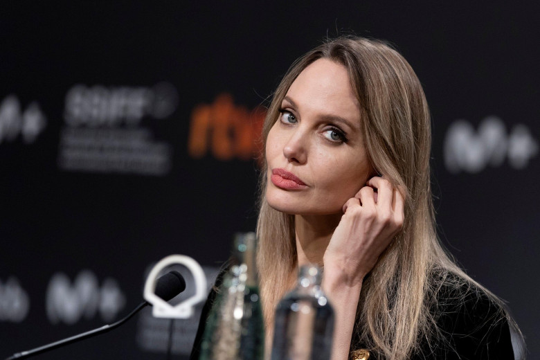 Angelina Jolie attended "Couture" the press conference during 73st San Sebastian International Film Festival at Kursaal Palace on September 22, 2025 in Donostia / San Sebastian, Spain.