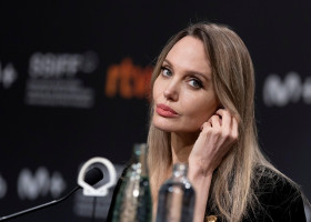 Angelina Jolie attended &quot;Couture&quot; the press conference during 73st San Sebastian International Film Festival at Kursaal Palace on September 22, 2025 in Donostia / San Sebastian, Spain.