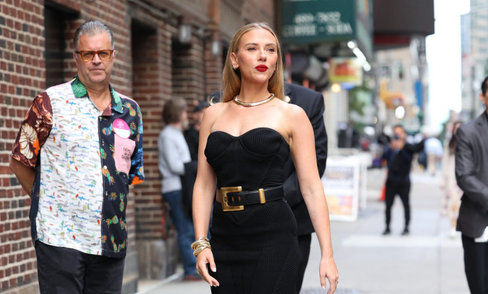 Scarlett Johansson At 'The Late Show With Stephen Colbert' Show Studios