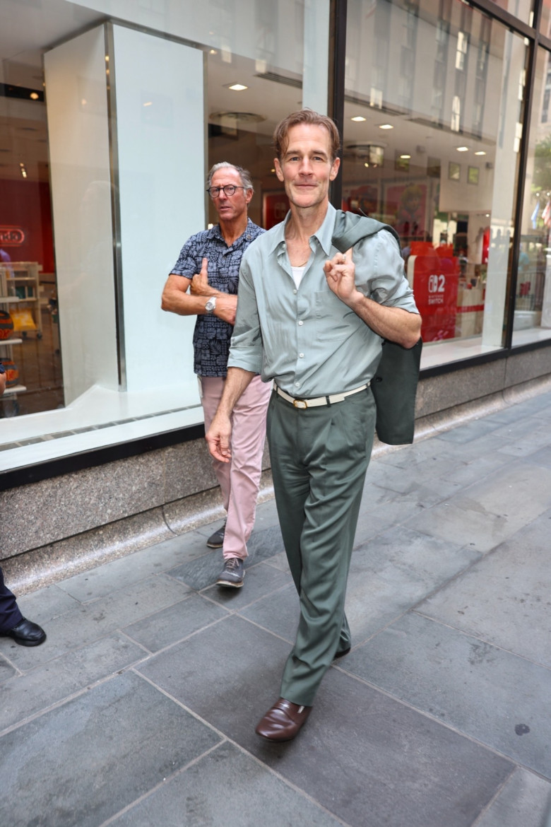 James Van Der Beek leaves the Today Show in New York