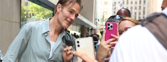 James Van Der Beek leaves the Today Show in New York