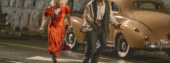 Christian Bale and Jessie Buckley monster kiss in full Frankenstein make up and costume on the set of 'The Bride'