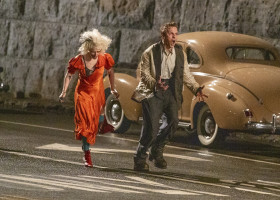 Christian Bale and Jessie Buckley monster kiss in full Frankenstein make up and costume on the set of &apos;The Bride&apos;