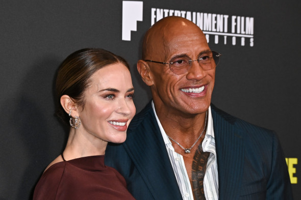 Emily Blunt and Dwayne Johnson