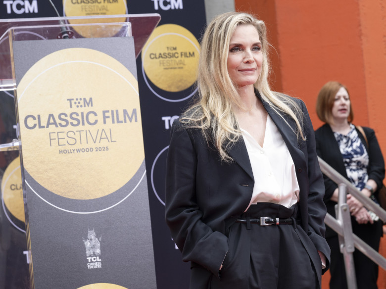 TCM Honors Michelle Pfeiffer With Handprint And Footprint In Cement Ceremony