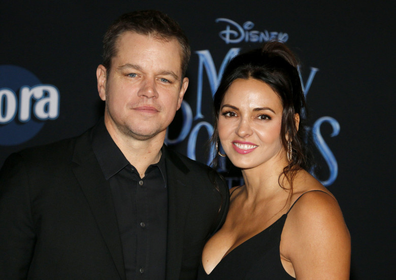 Matt Damon and Luciana Barroso at the World premiere of Disney's 'Mary Poppins Returns' held at the Dolby Theatre in Hollywood, USA on November 29, 20