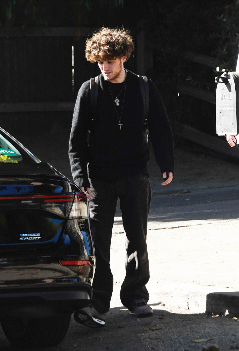 Diane Keaton's Son Duke is Spotted Exiting Her Home in Los Angeles