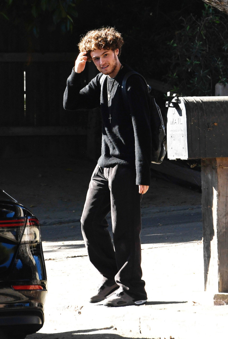 Diane Keaton's Son Duke is Spotted Exiting Her Home in Los Angeles