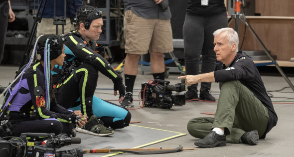 James Cameron, Zoe Saldaña, and Sam Worthington