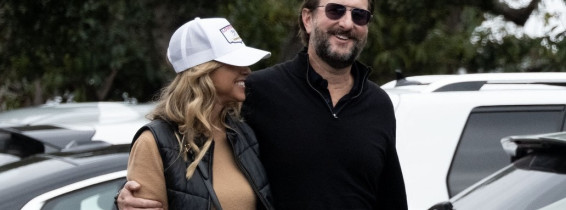 EXCLUSIVE: ** NO DAILY MAIL ON LINE ** Christine Baumgartner flashes her engagement ring during an outing with Josh Connor.