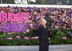 &quot;Bridget Jones&quot; Scenes In The Square Statue Unveiling - Special Access
