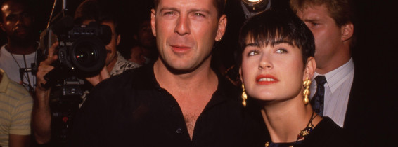 Bruce Willis and Demi Moore at the In Country Premiere on September 14, 1989 at the Academy Theatre in Beverly Hills, California Credit: Ralph Dominguez/MediaPunch