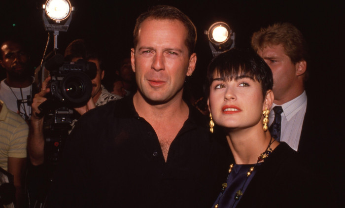 Bruce Willis and Demi Moore at the In Country Premiere on September 14, 1989 at the Academy Theatre in Beverly Hills, California Credit: Ralph Dominguez/MediaPunch