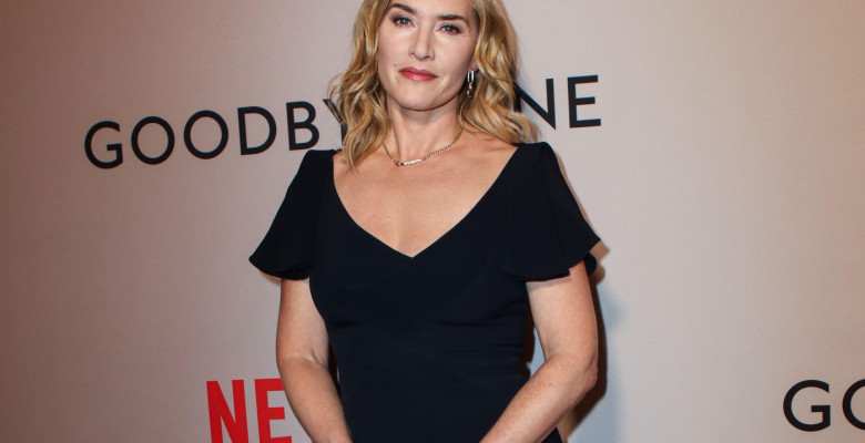 New York City, United States. 09th Dec, 2025. MANHATTAN, NEW YORK CITY, NEW YORK, USA - DECEMBER 08: English actress Kate Winslet wearing a Zac Posen dress arrives at the New York Special Screening Of Netflix's 'Goodbye June' held at The Whitby Hotel on D