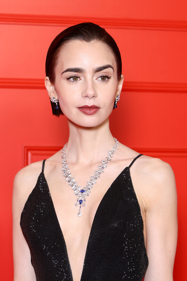 Lily Collins la premiera sezonului 5 din „Emily in Paris”/Getty Images